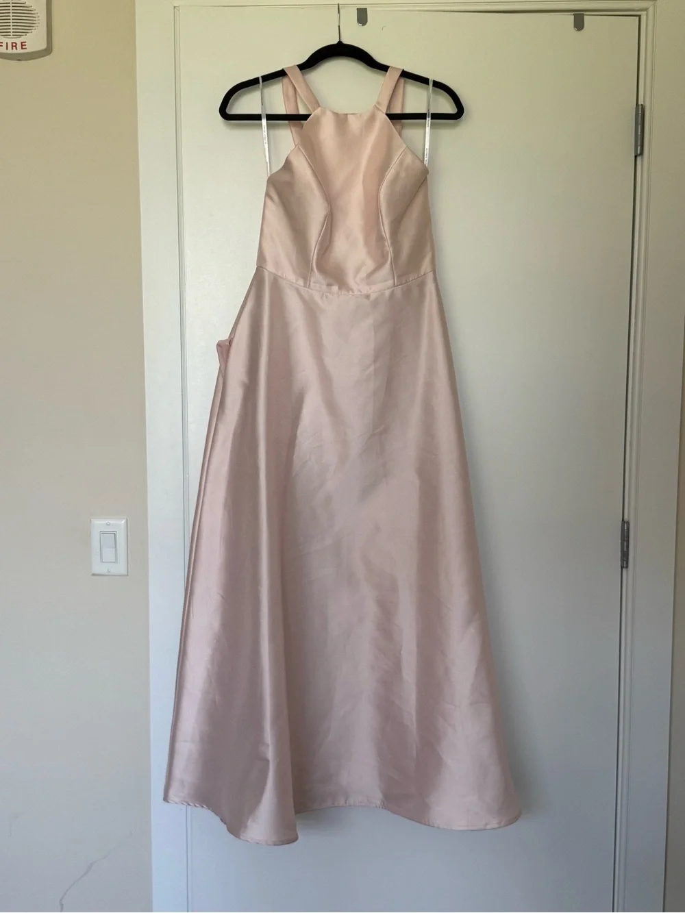 ALFRED SUNG Pale Pink Satin Dress - Picture 2 of 5